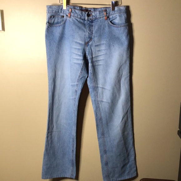 Roberto Cavalli light wash bohemian jeans - Picture 2 of 7